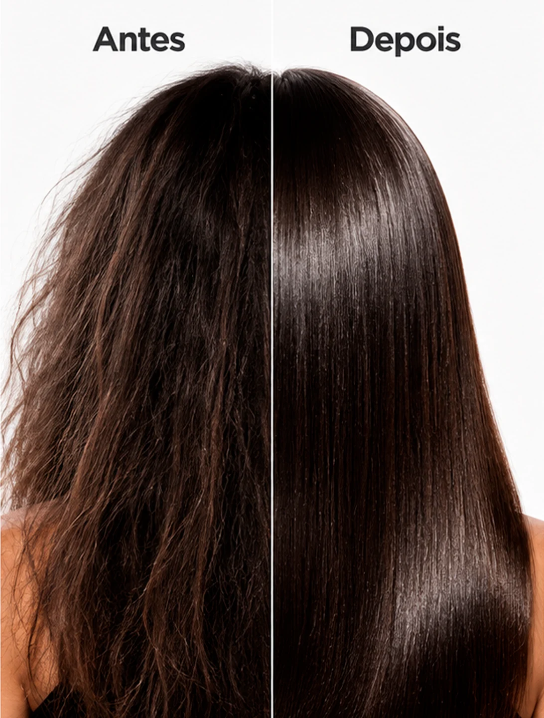 Arte oficial de antes e depois do lançamento Óleo Xpert Liss
